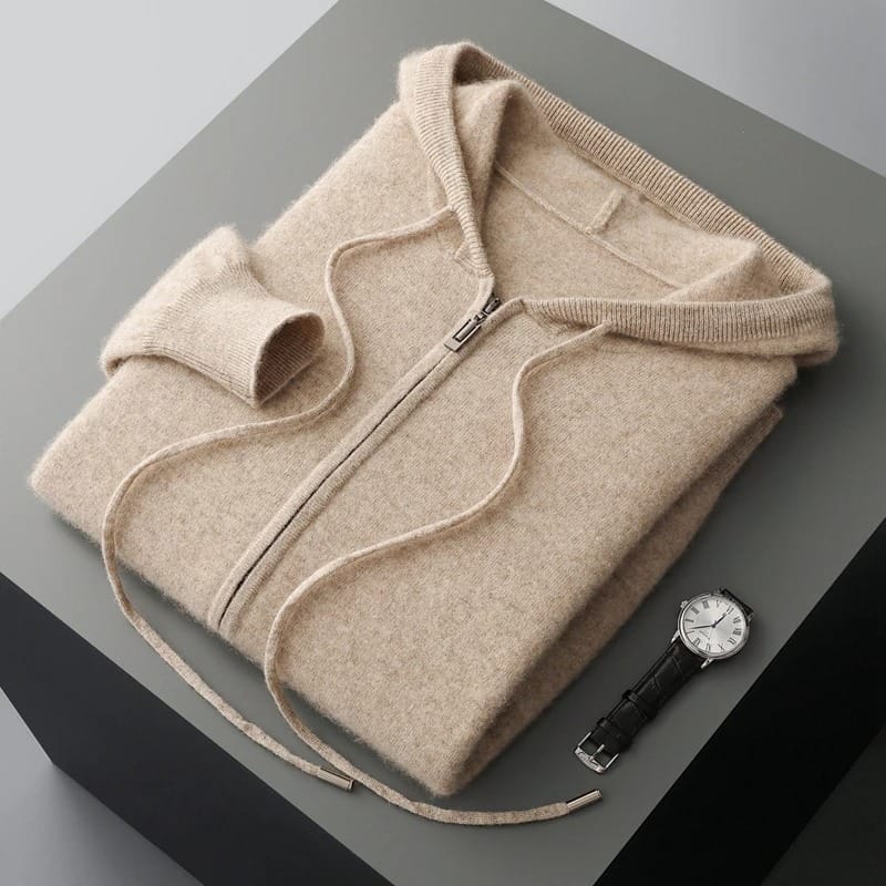 André Ferran Cashmere Zip-Hoodie