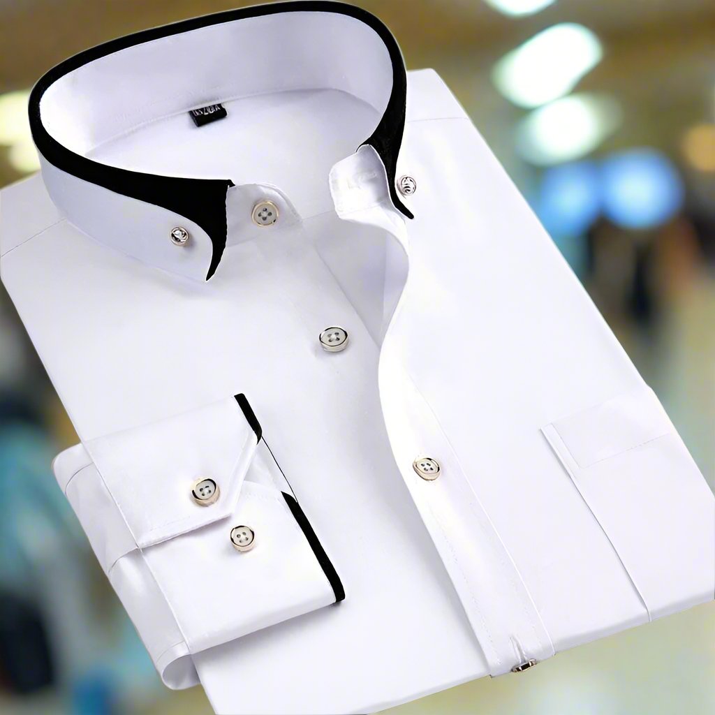 Leonard Classic Long-Sleeve Shirt in White