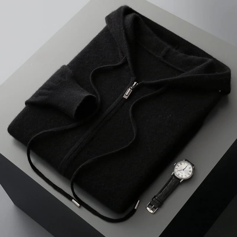 André Ferran Cashmere Zip-Hoodie
