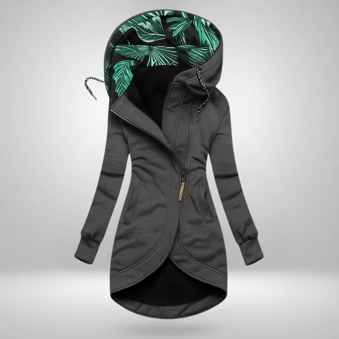 Bernadette Quilted Winter Coat in Gray