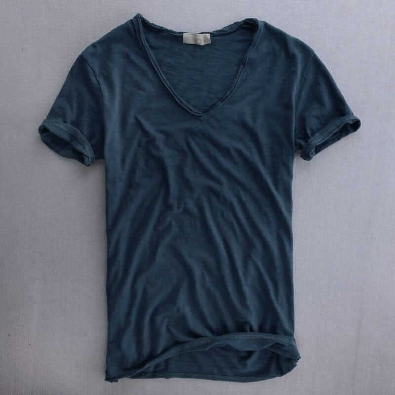 Slub-Cotton V-Neck