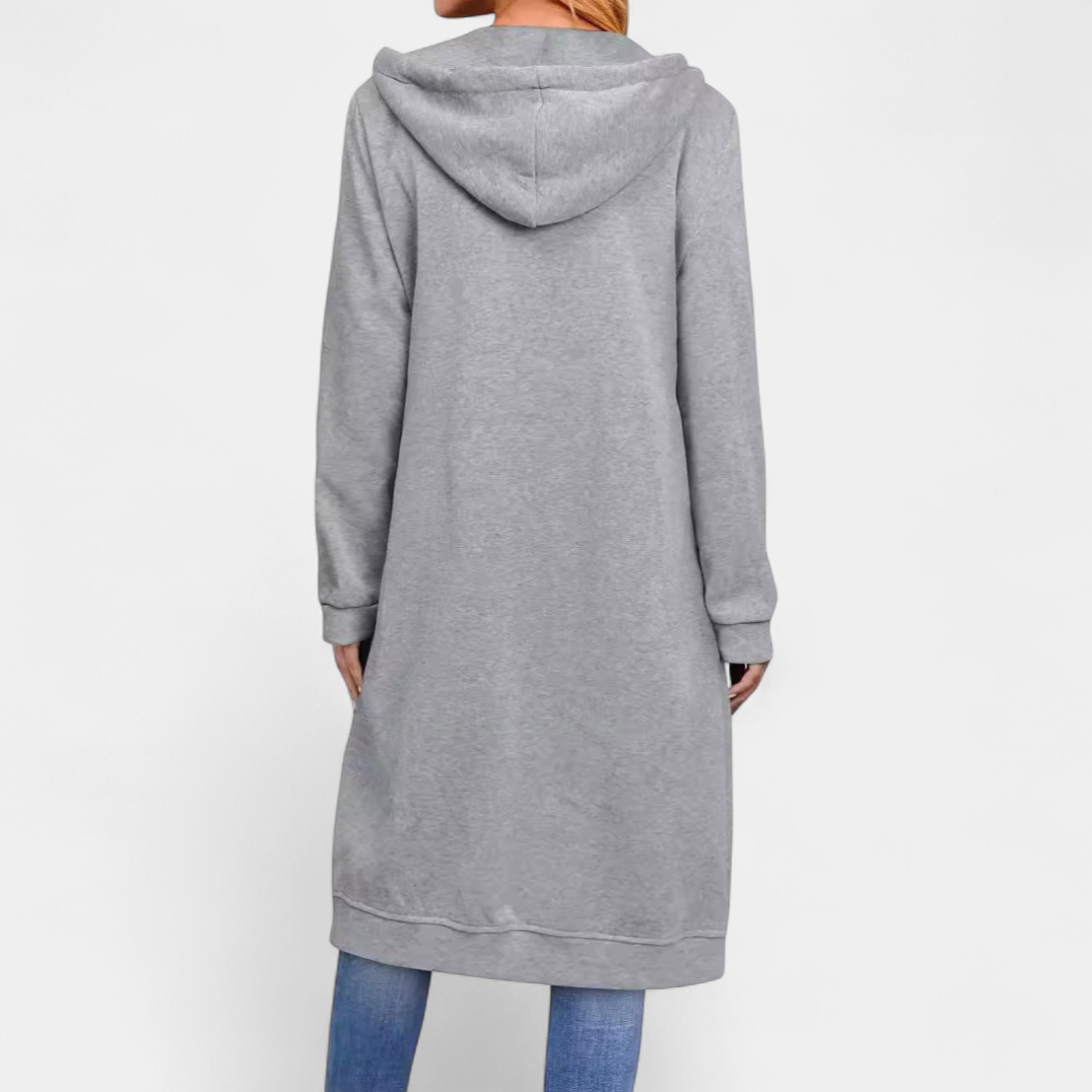 LENNIE™ – Cozy Zip-Up Longline Cardigan