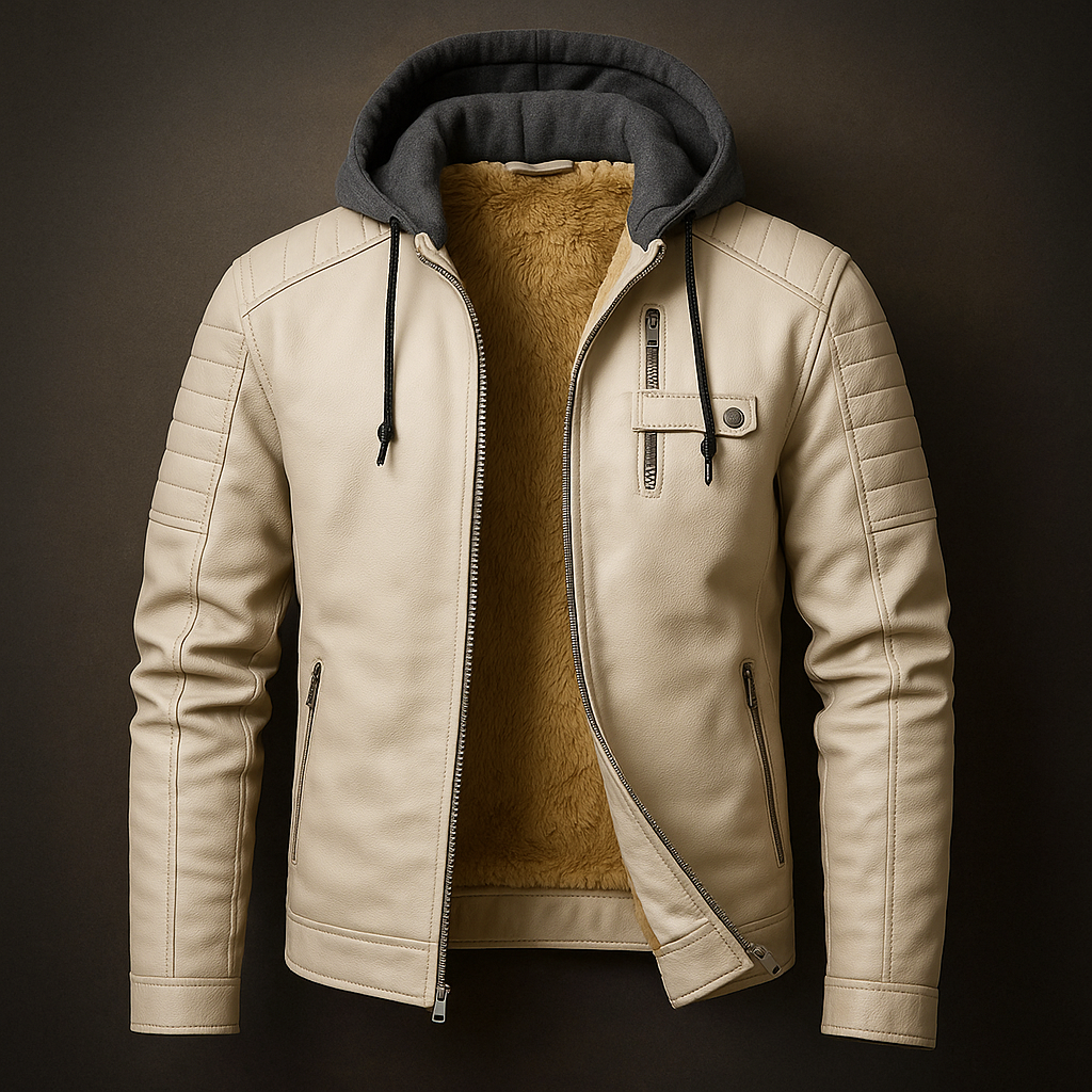 David – Hooded Leather Jacket