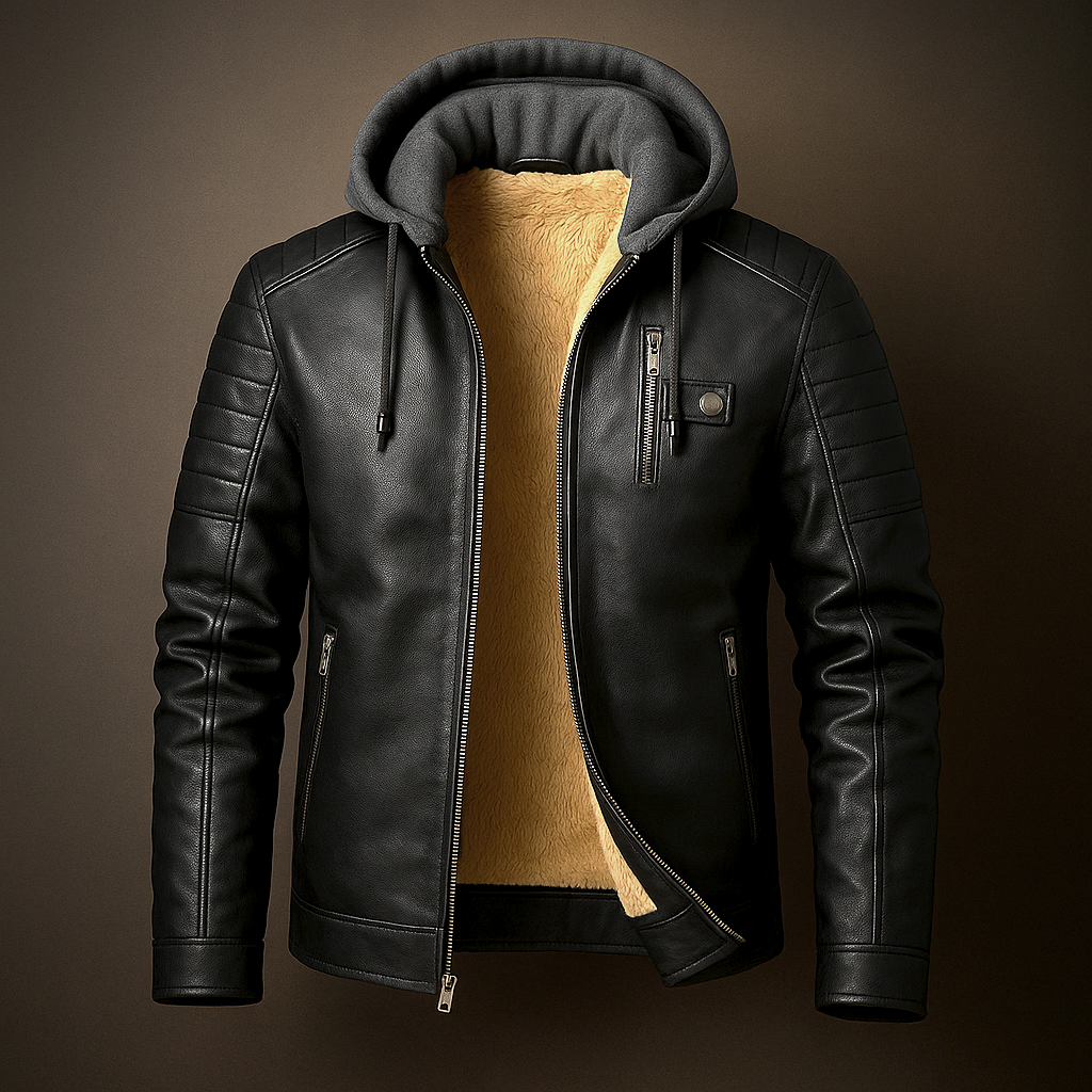 David – Hooded Leather Jacket