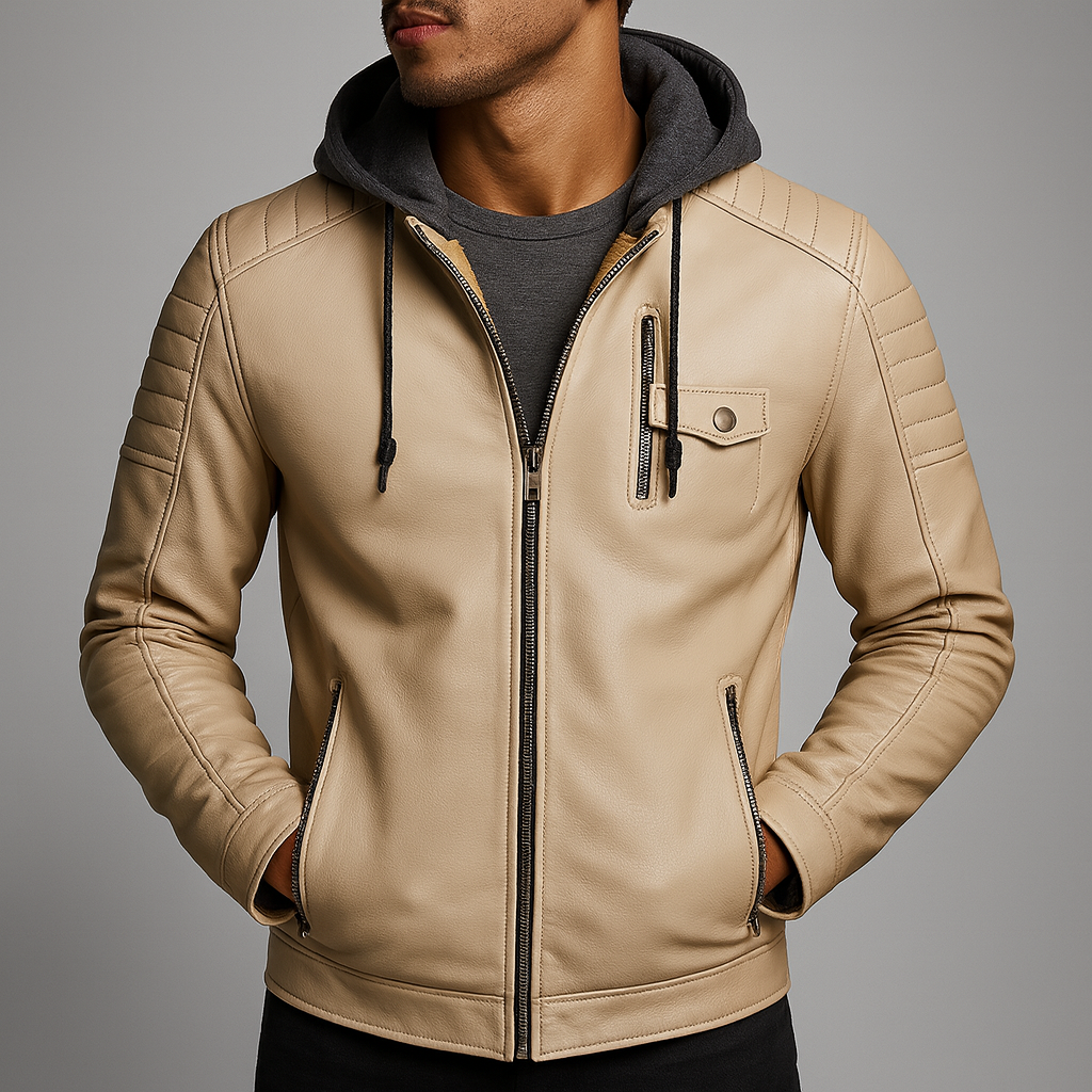 David – Hooded Leather Jacket