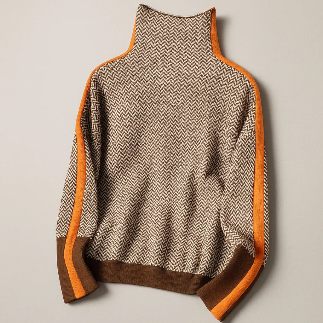Dolores Pullover with High Collar