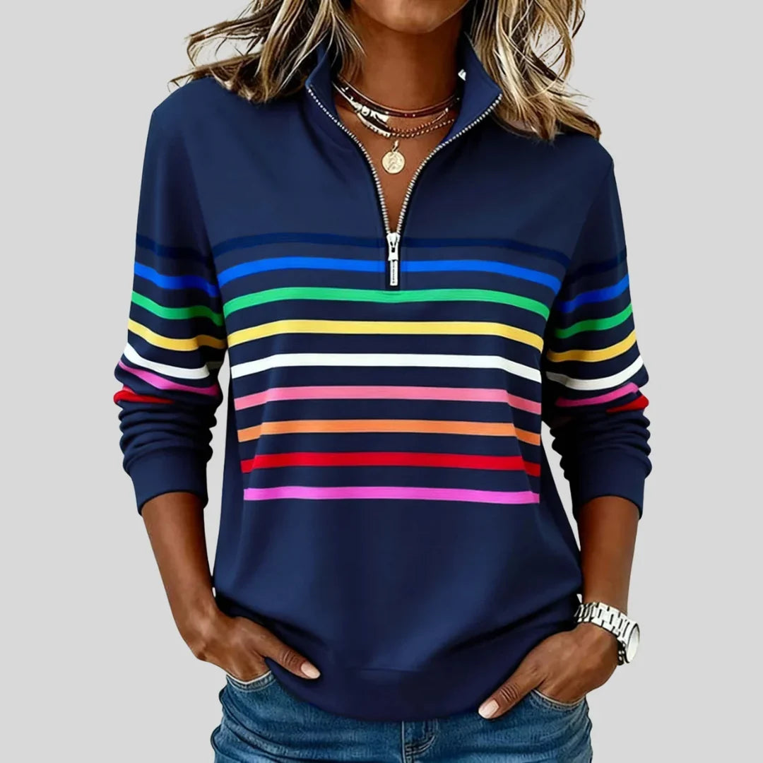 Odette Quarter-Zip Sweatshirt - Navy