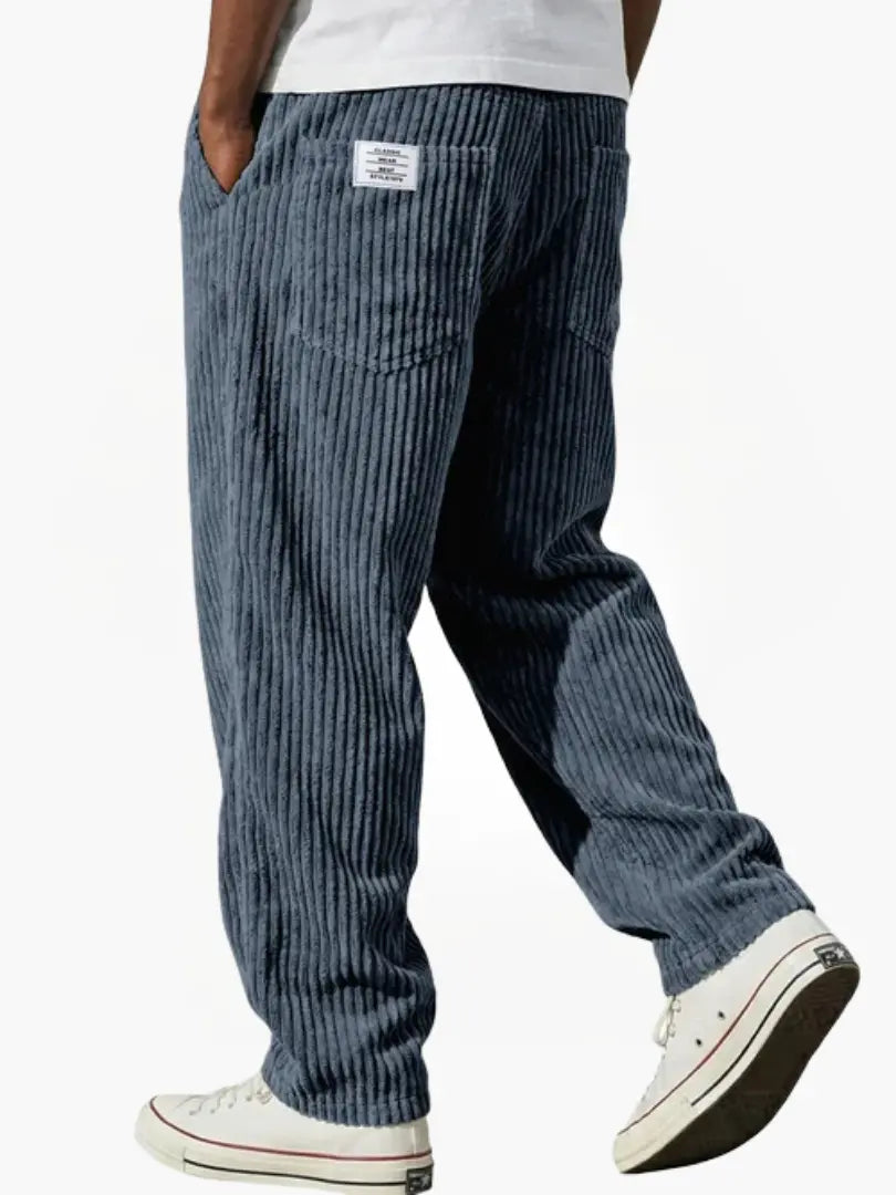 Walter Men's Corduroy Pants in Blue