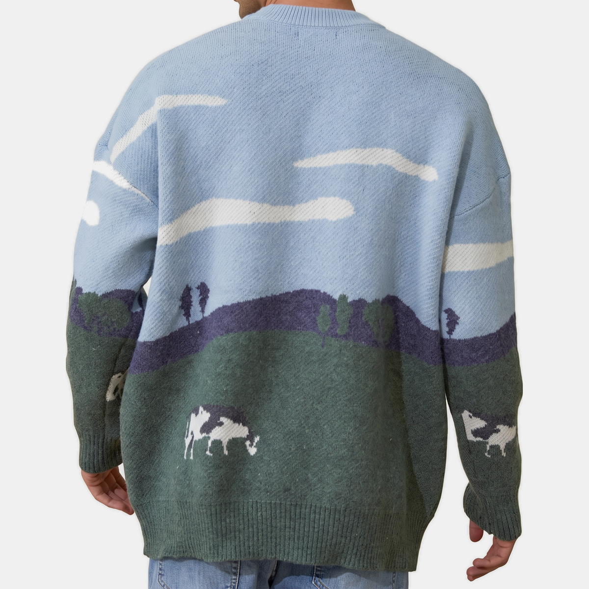 Women's Oversized Intarsia Knit Sweater