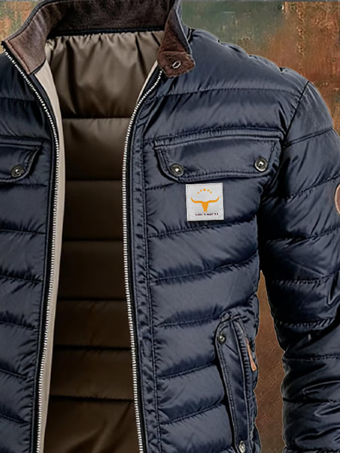 Zac – Retro Quilted Leather Jacket