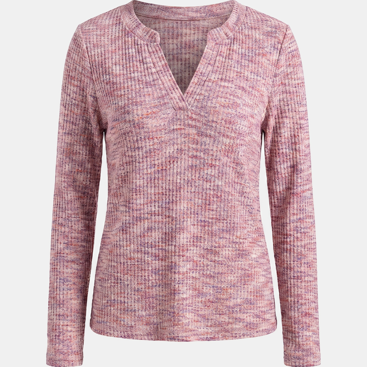 Women's Shimmer Knit V-Neck Long Sleeve Sweater Top