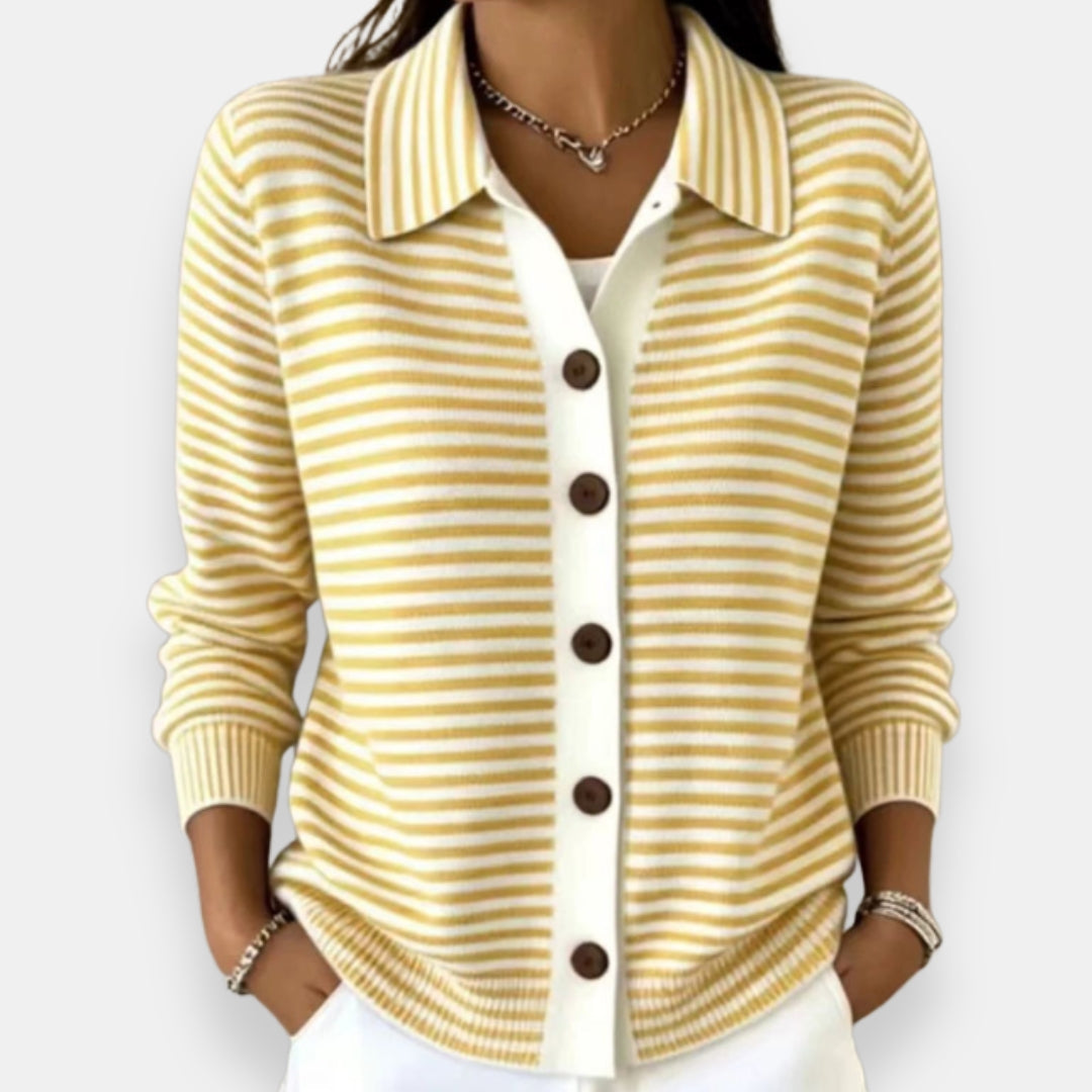 Nancy™ Striped Button Cardigan
