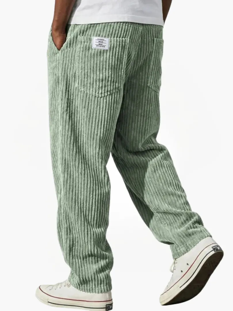 Walter Men's Corduroy Pants in Light Green