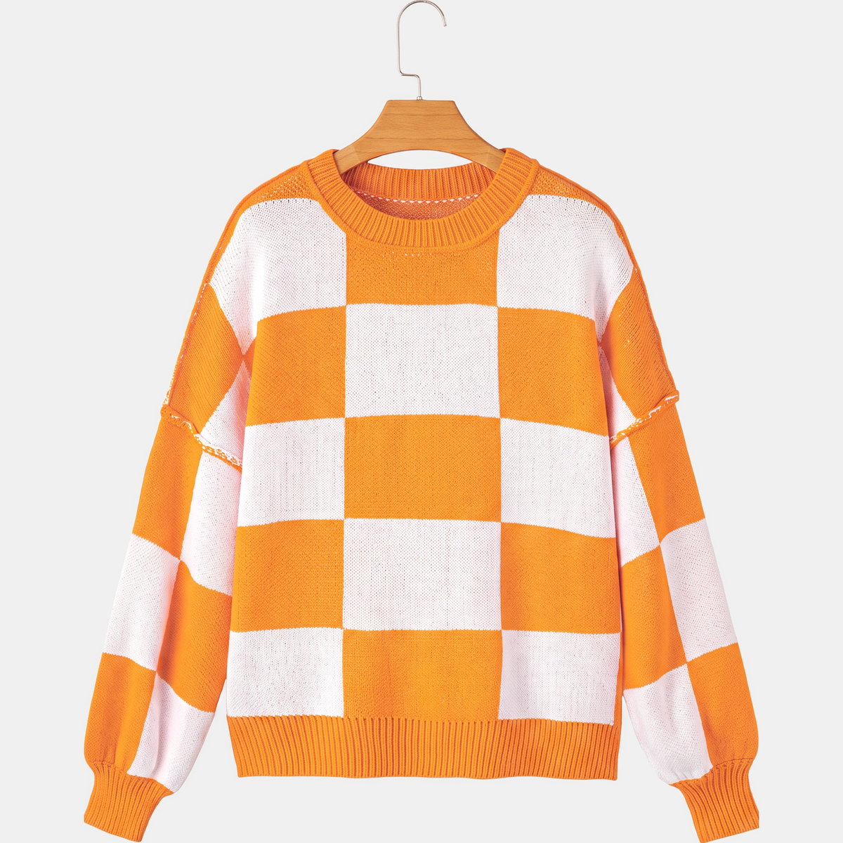Women's Oversized Balloon Sleeve Chunky Knit Sweater