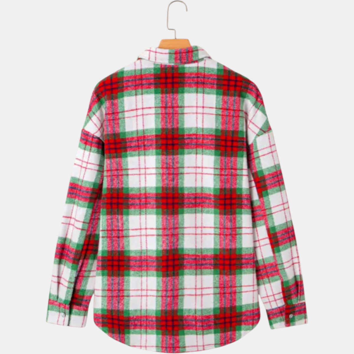 Women's Flannel Oversized Button Front Plaid Shacket