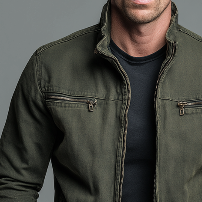 Eugene Vintage-Washed Cotton Zip Jacket