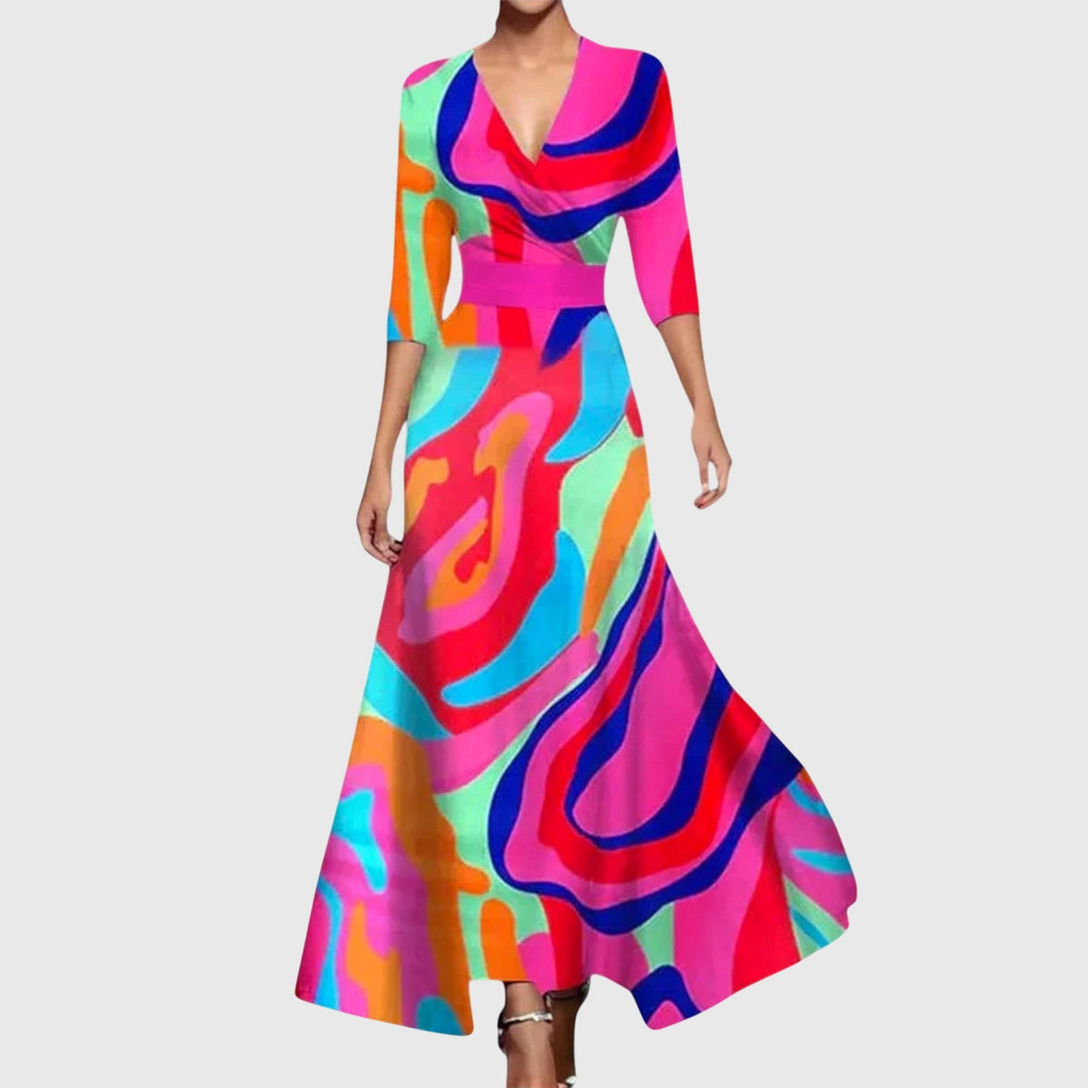 Winifred Elegant Dress in Multicolor