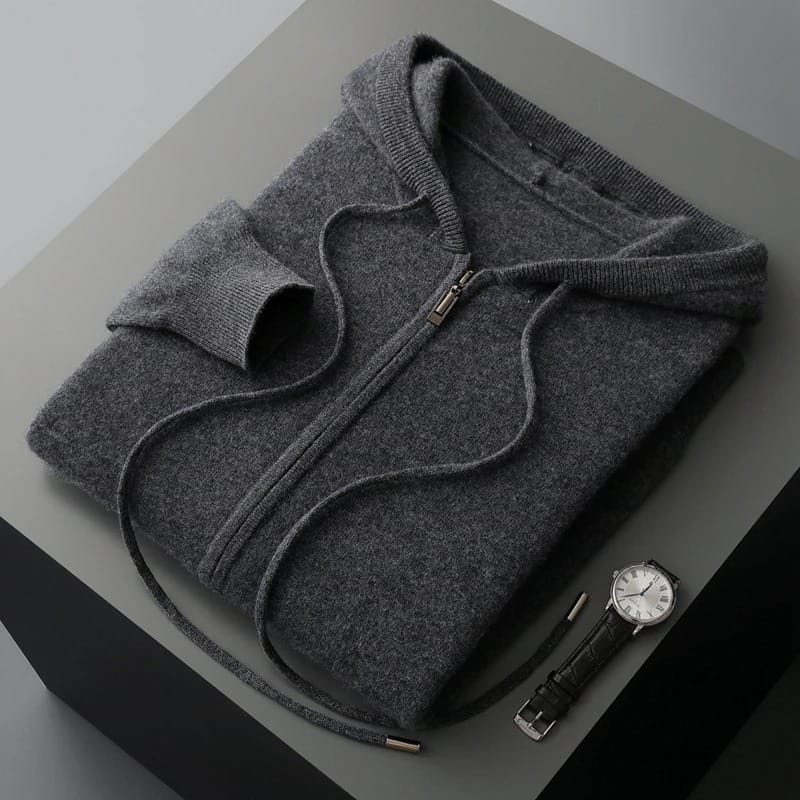 André Ferran Cashmere Zip-Hoodie