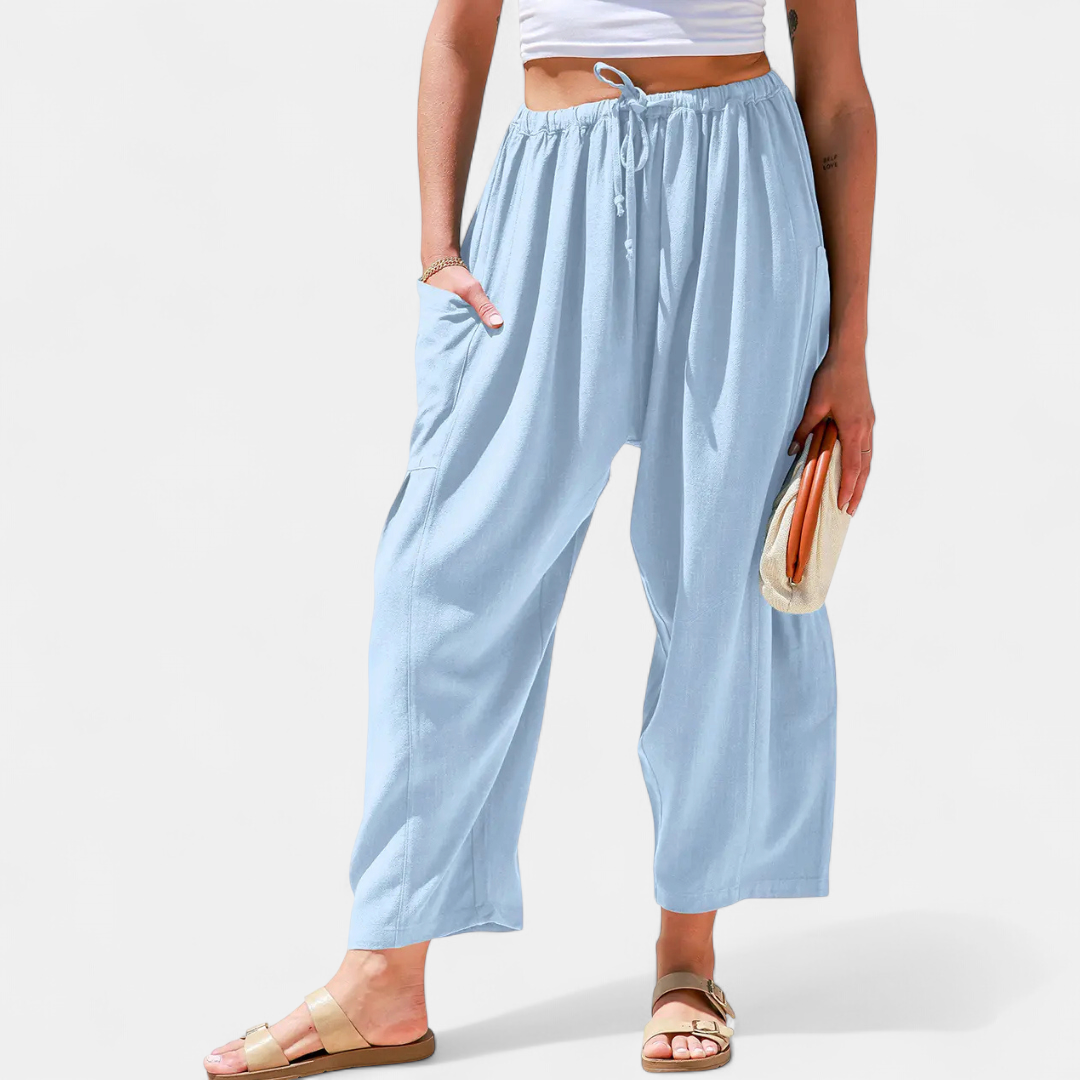 BREEZE™ – Flowy Linen Wide-Leg Beach Pants