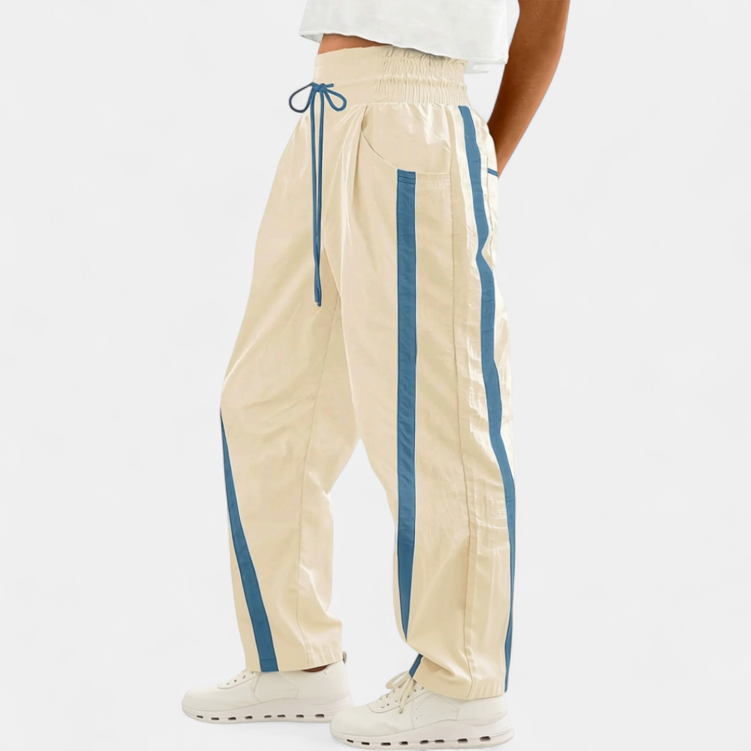 ALEX™ – Y2K Color-Block Drawstring Barrel Pants