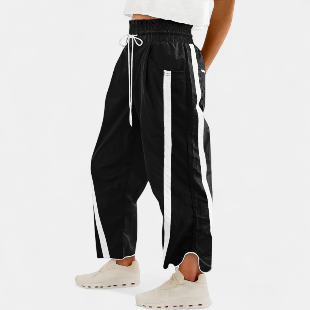ALEX™ – Y2K Color-Block Drawstring Barrel Pants