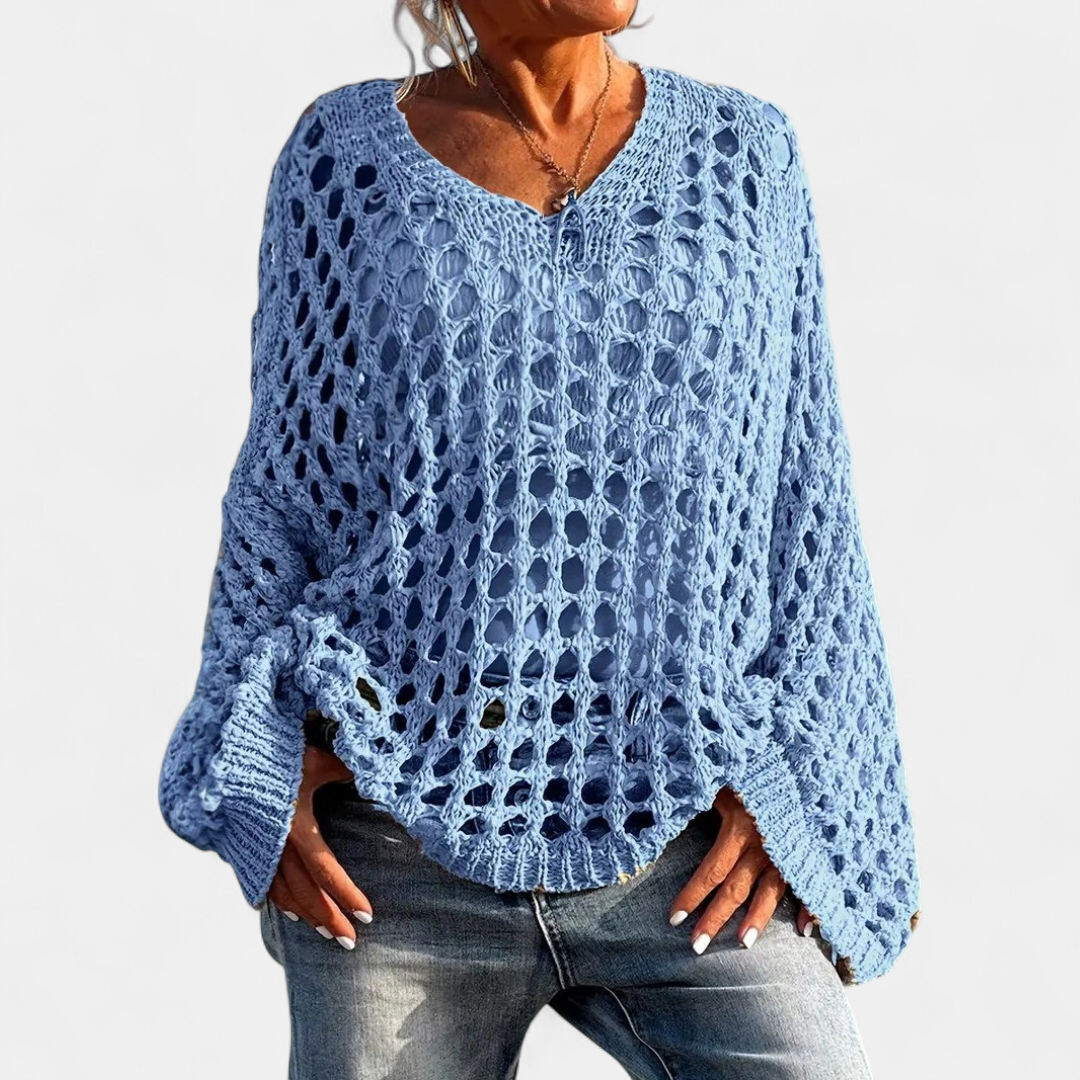 SOLÈNE™ – Sexy Open-Knit Beach Cover-Up