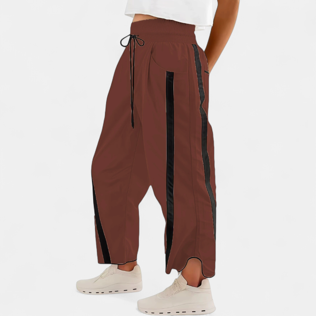 ALEX™ – Y2K Color-Block Drawstring Barrel Pants