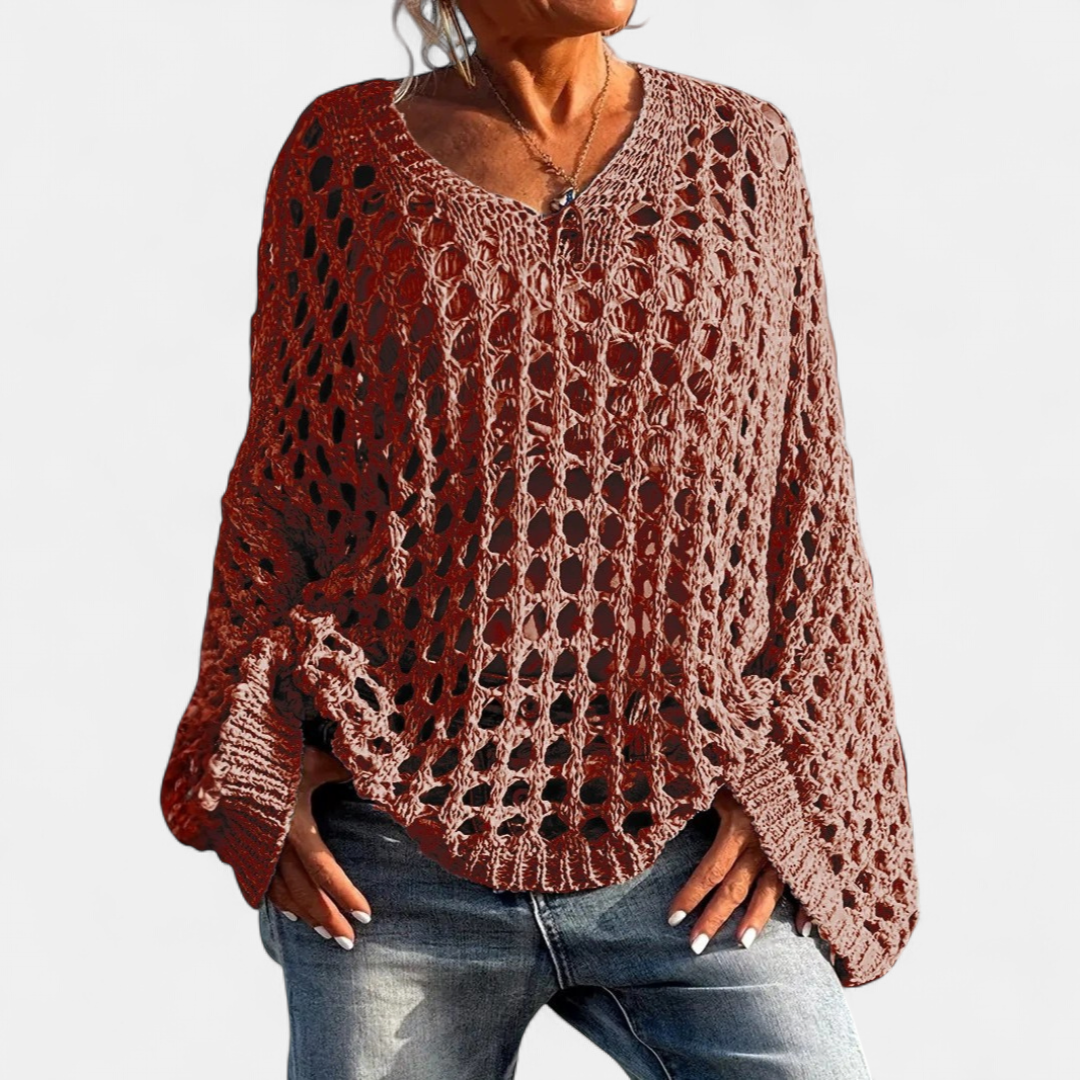 SOLÈNE™ – Sexy Open-Knit Beach Cover-Up
