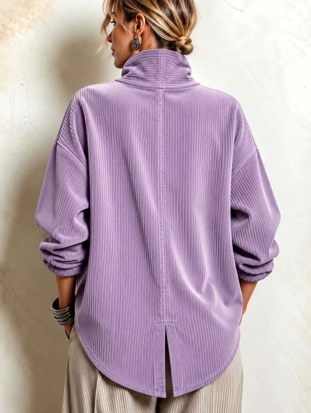 Olivia | Corduroy Button-Up Top