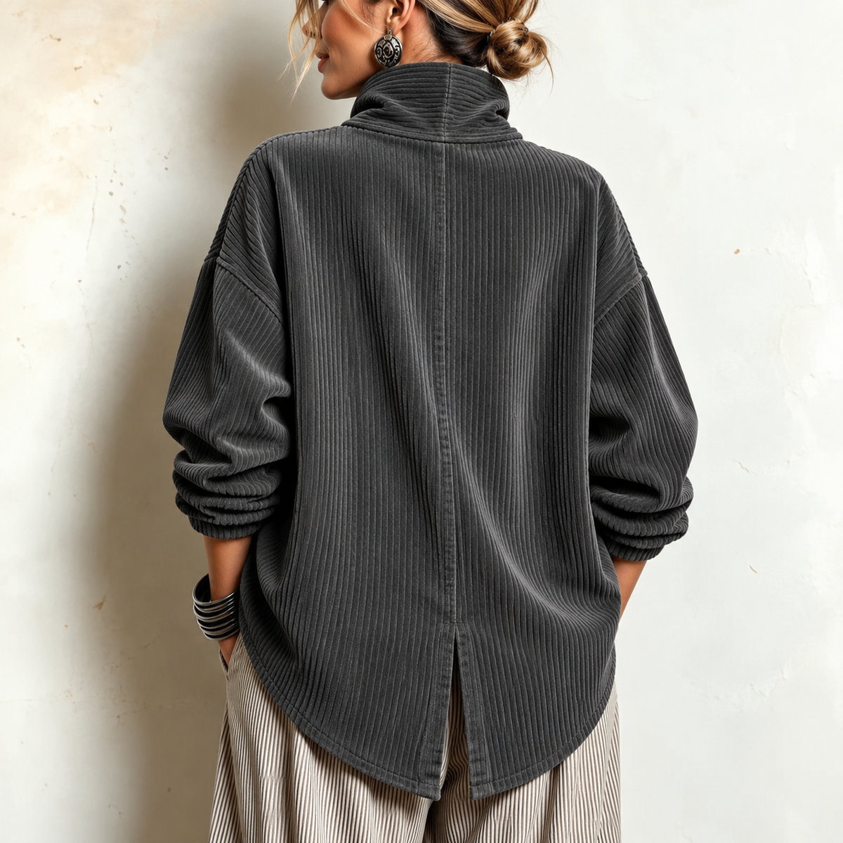 Olivia | Corduroy Button-Up Top