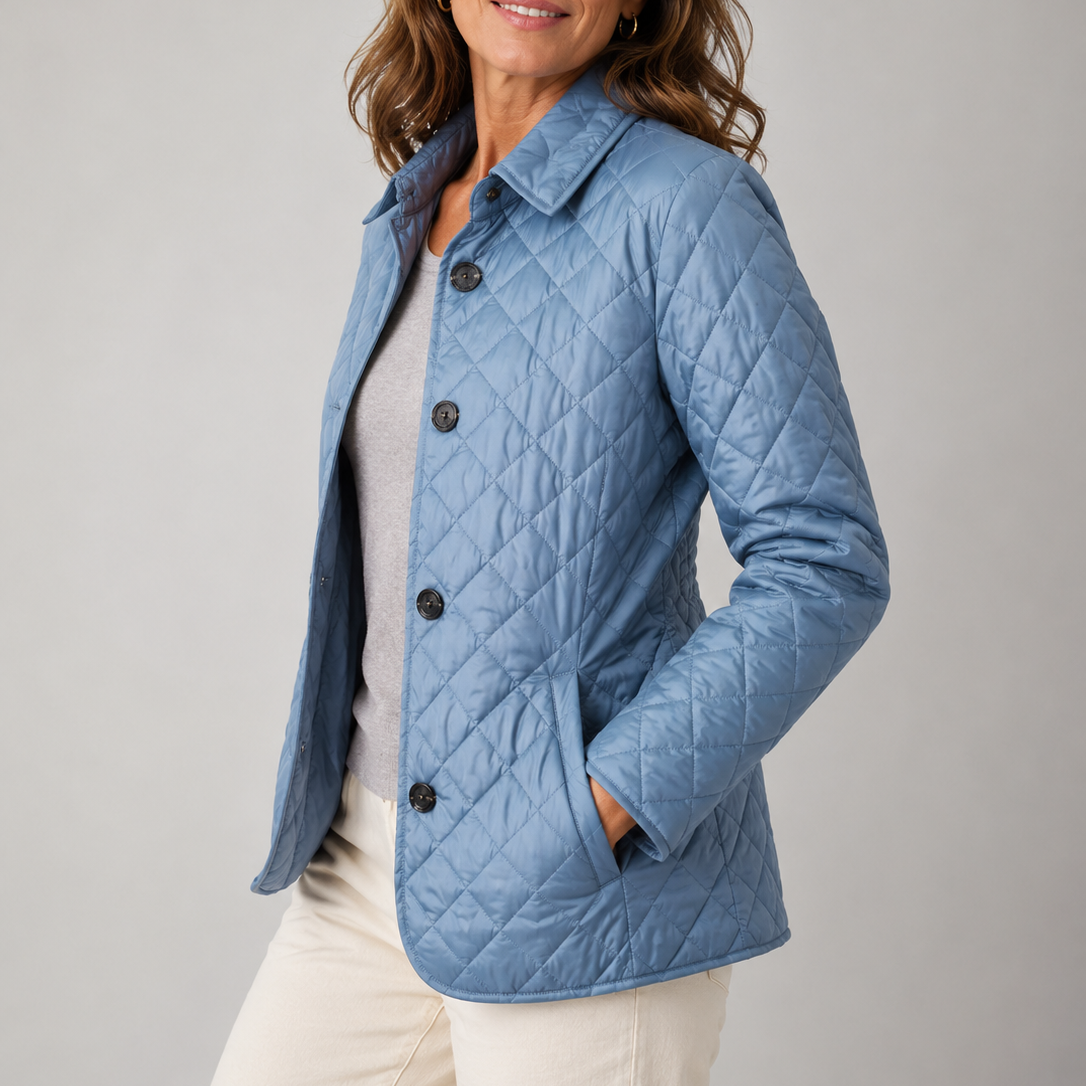 Simone Quilted Jacket - Blue