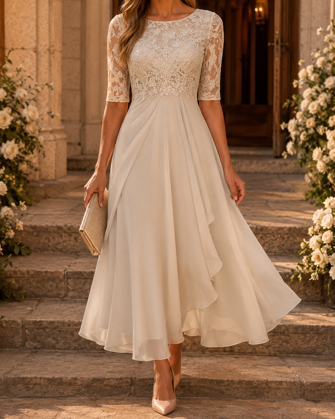 Rose dress detail