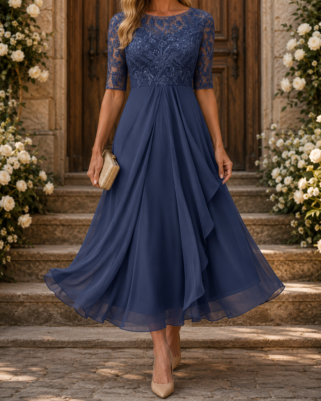 Rose dress detail