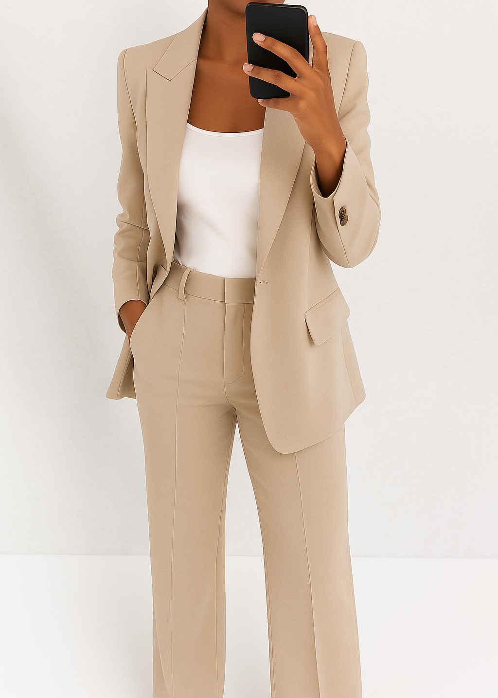 Francesca Suit Set - Beige