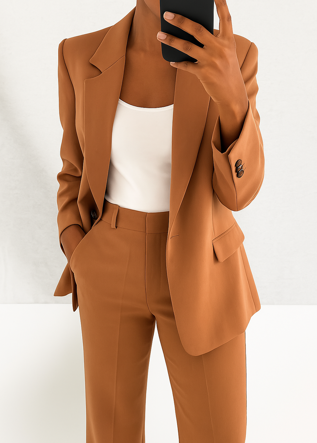 Francesca Suit Set - Brown