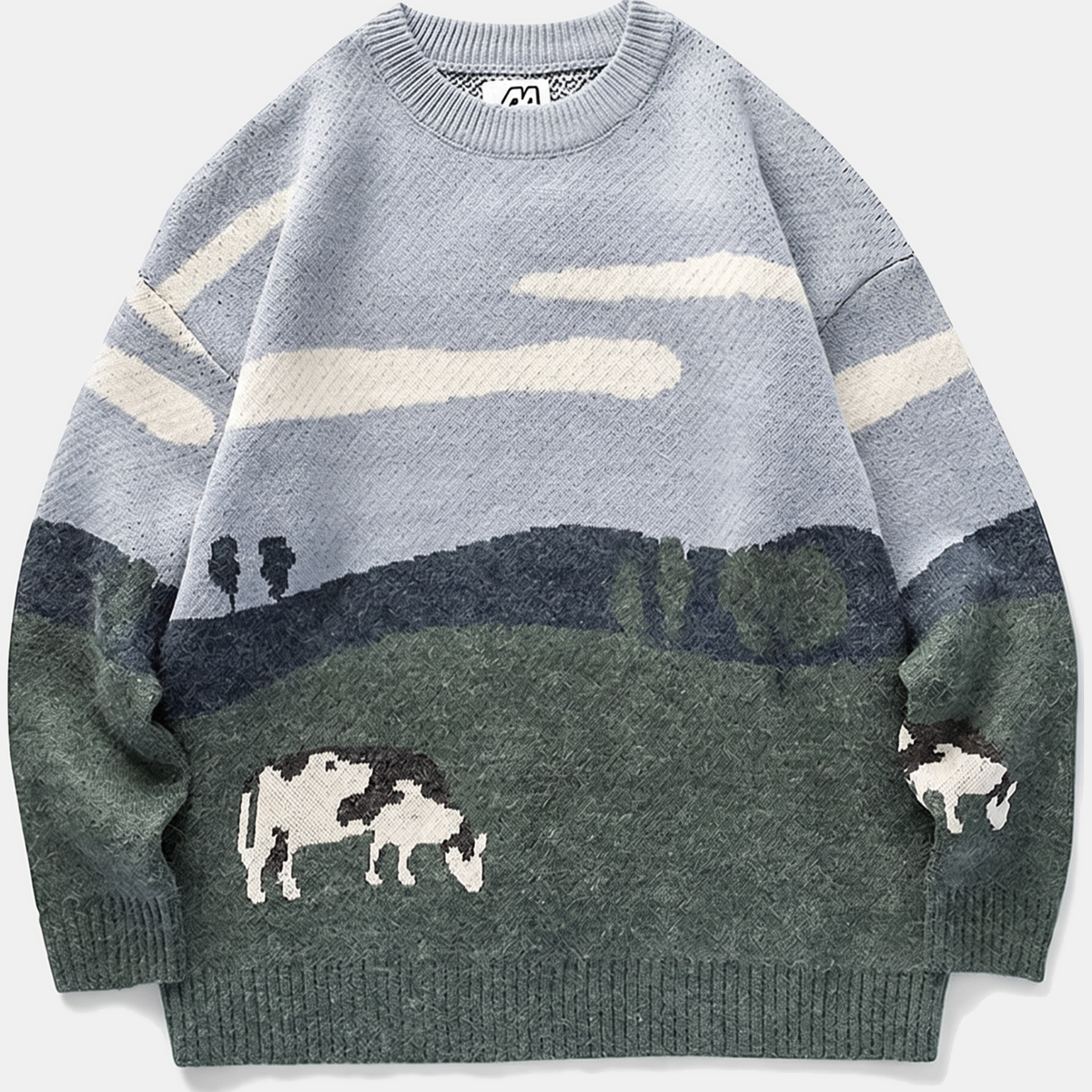 Women's Oversized Intarsia Knit Sweater