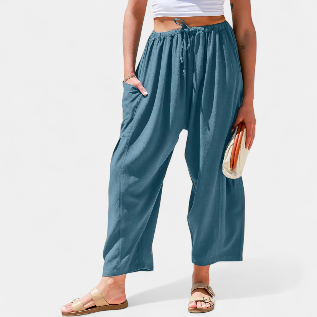 BREEZE™ – Flowy Linen Wide-Leg Beach Pants