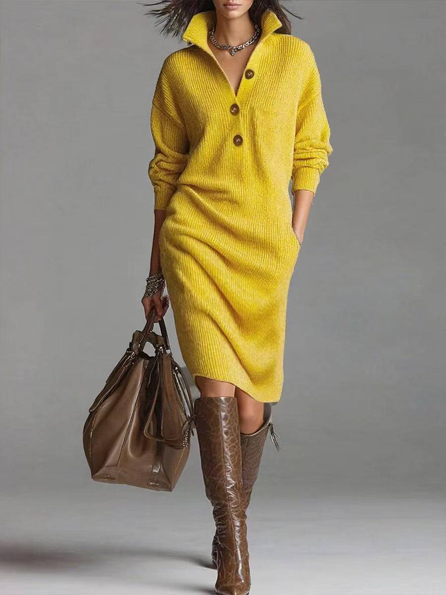 Marnie Jumper Dress Yellow