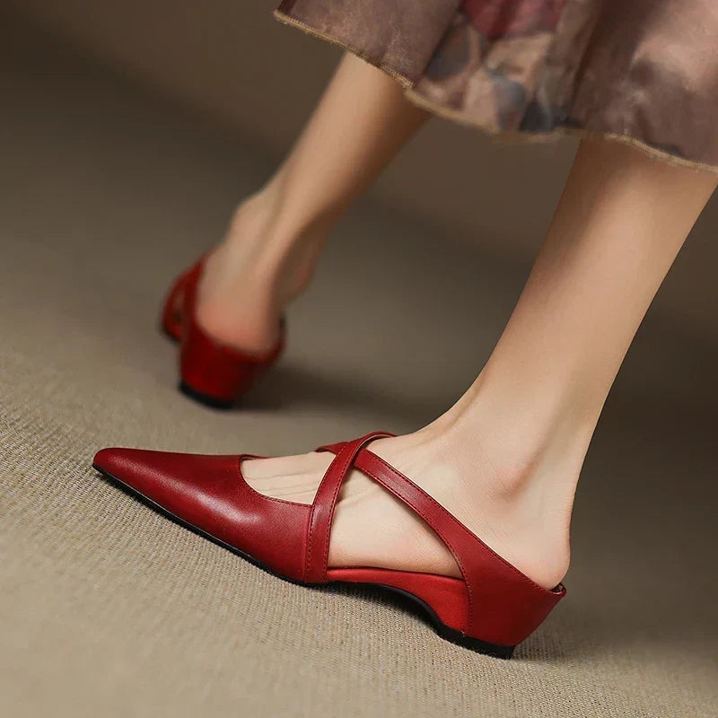 Aluna Genuine Leather Mules