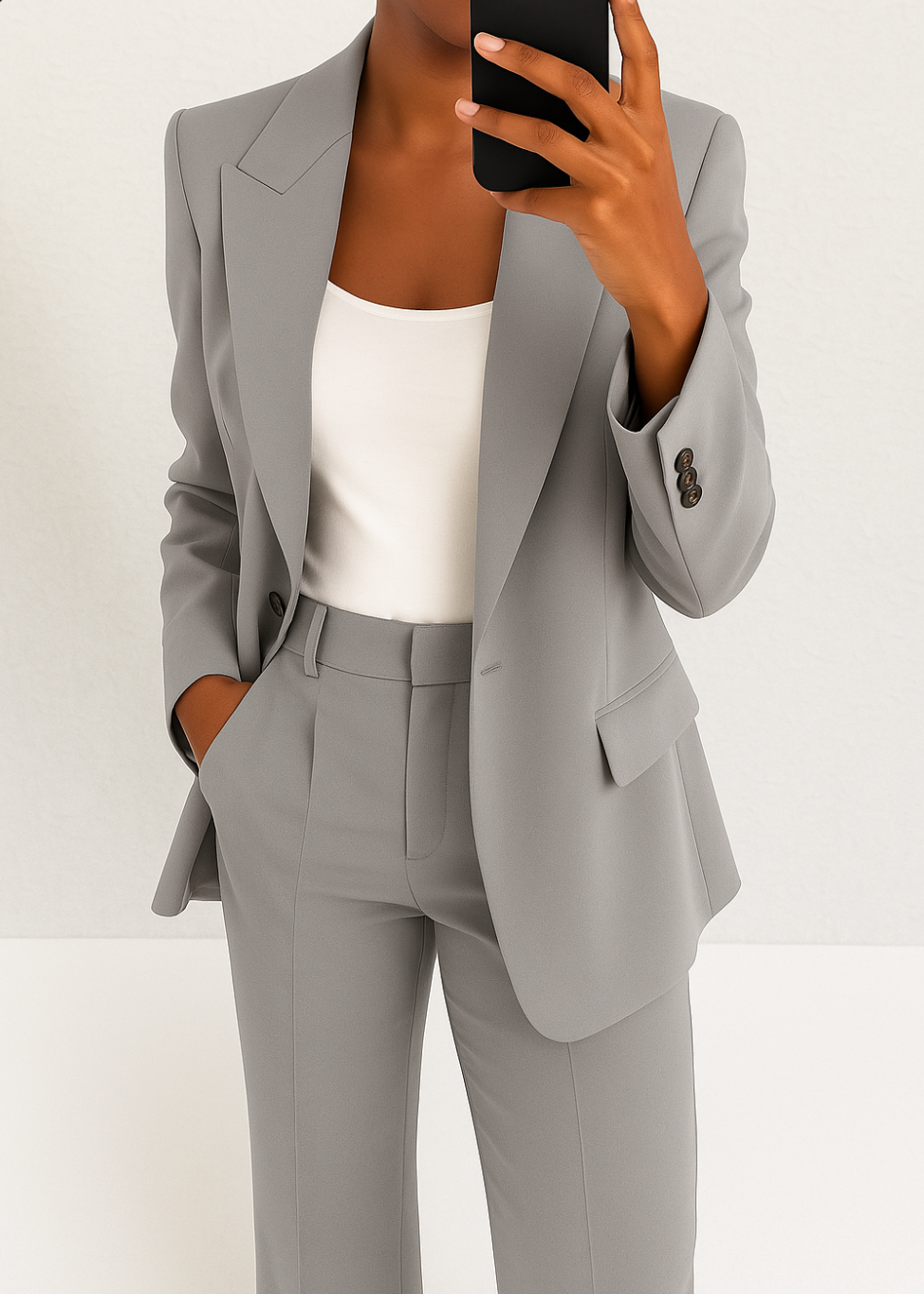 Francesca Suit Set - Gray