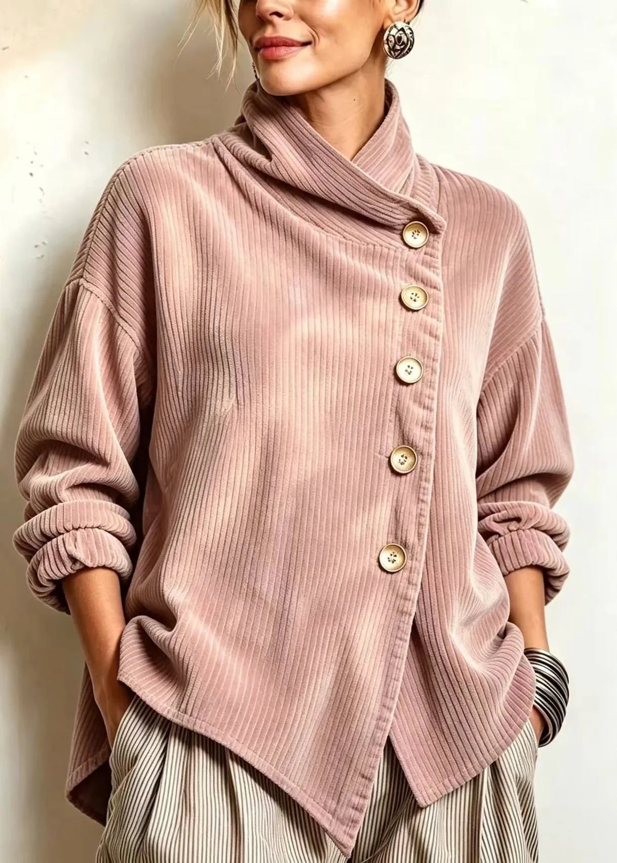 Olivia | Corduroy Button-Up Top