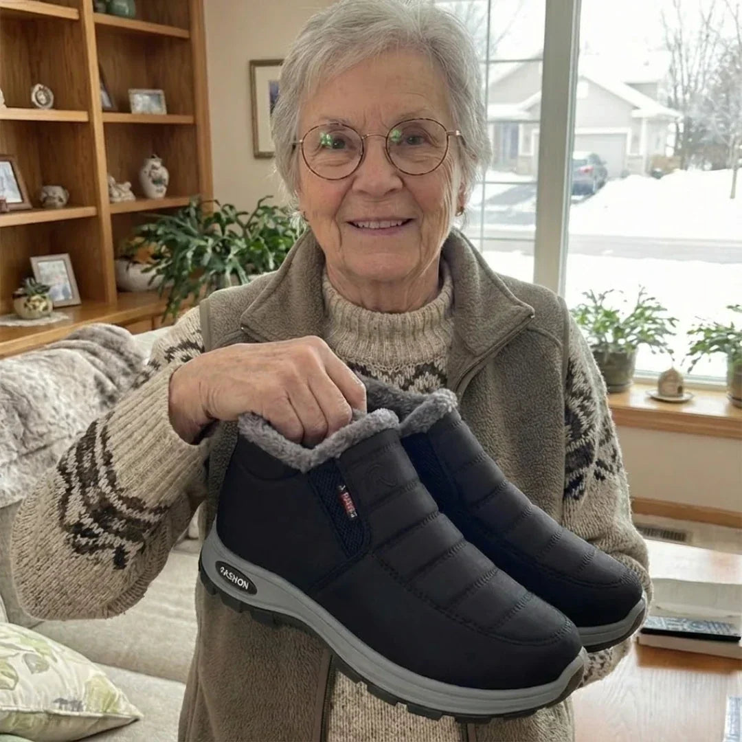 Henrietta Quilted Slip-On Black Ankle Boots