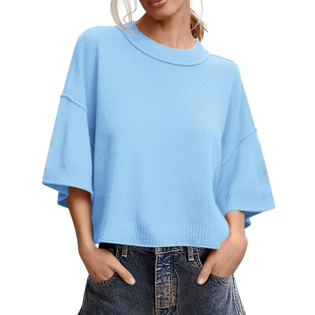 BREEZY™ – Lightweight Round Neck Knit Cardigan