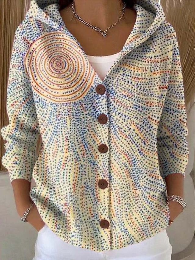 Rosalind | Elegant  Button Hooded Sweater