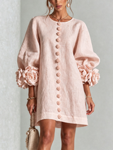 Maureen | Floral Button-Down Mini Dress