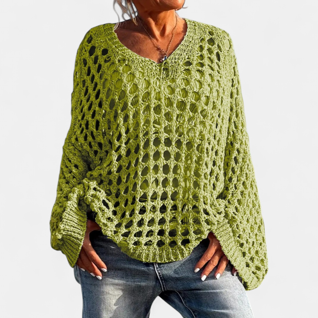 SOLÈNE™ – Sexy Open-Knit Beach Cover-Up