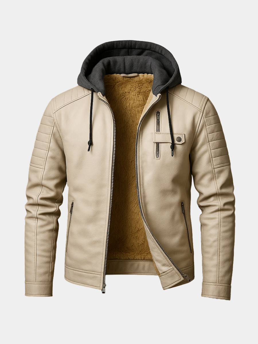 David – Hooded Leather Jacket