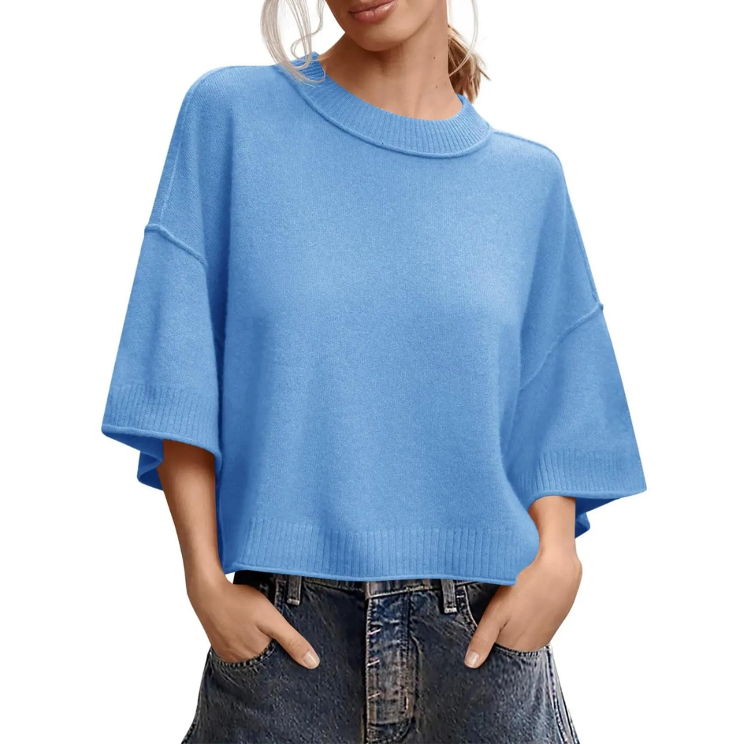 BREEZY™ – Lightweight Round Neck Knit Cardigan