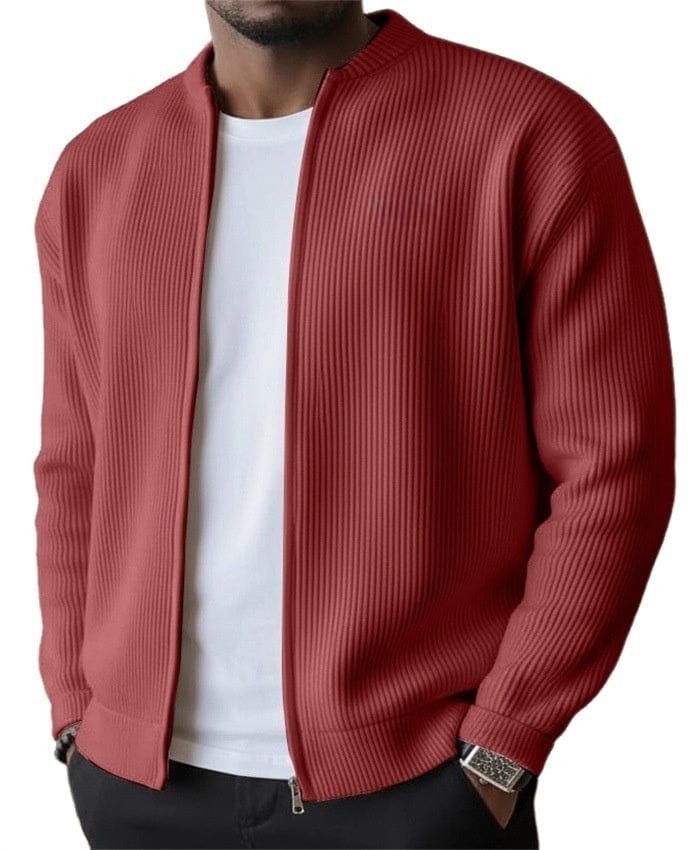 Ribbed Zip Cardigan