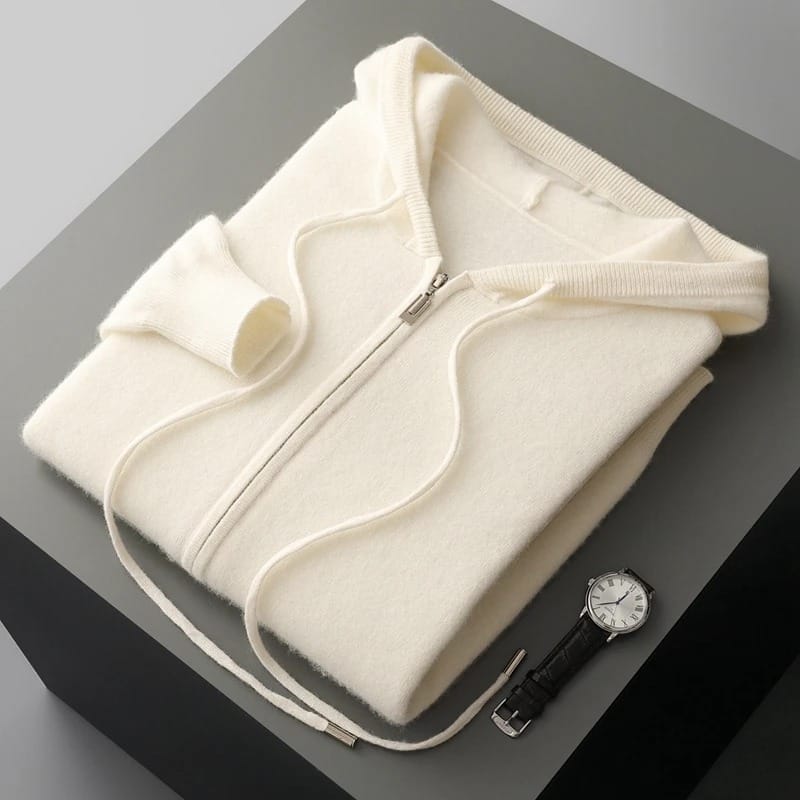 André Ferran Cashmere Zip-Hoodie